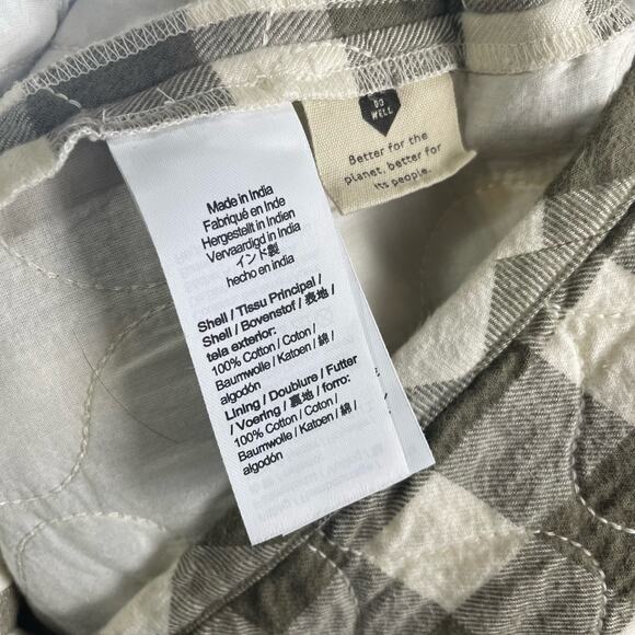 Madewell Curvy Quilted Flannel Gingham Check Mini Skirt US Women's 4 New - Picture 6 of 8